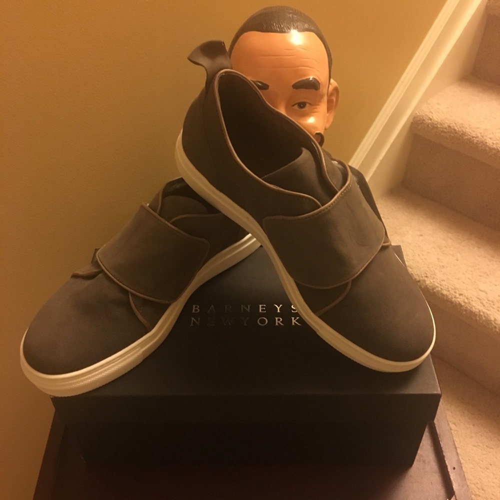 Barney’s New York suede slip on sneaker